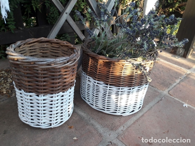 Vintage: Cesta de mimbre - Foto 3