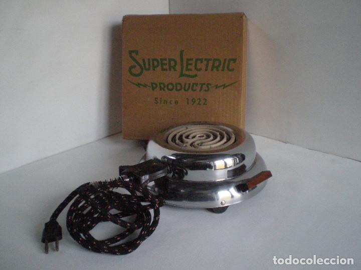 Vintage: HORNILLO ELECTRICO USA SUPERLECTRIC A&Ntilde;OS 40-50 EN SU CAJA // VINTAGE RETRO ART DECO MID CENTURY