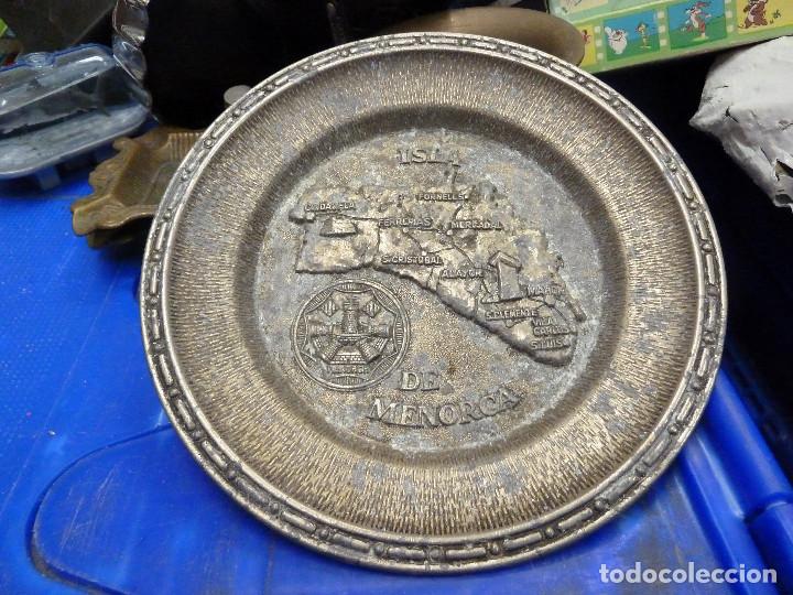 Vintage: PLATO METALICO DE LA ISLA DE MENORCA - Foto 1