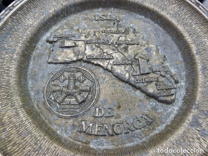 Vintage: PLATO METALICO DE LA ISLA DE MENORCA - Foto 2