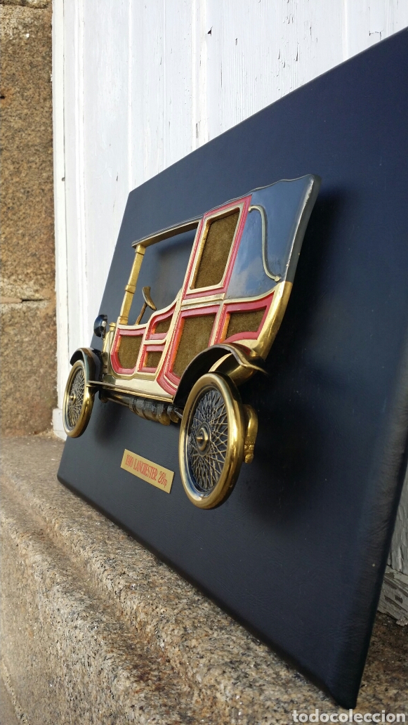 Vintage: Cuadro coche cl&aacute;sico en bronce - Foto 2