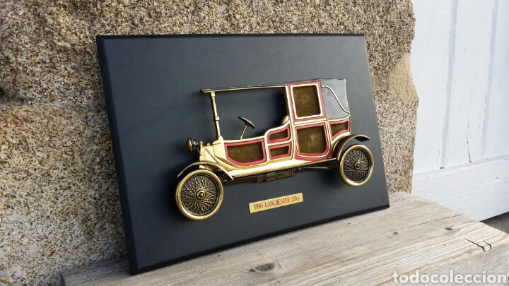 Vintage: Cuadro coche cl&aacute;sico en bronce - Foto 4