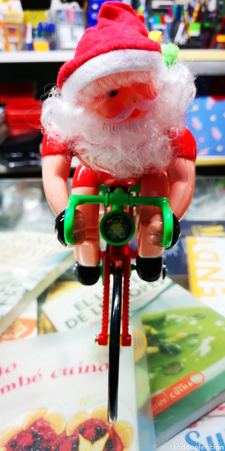 Vintage: Papa noel con bicicleta, funciona - Foto 1