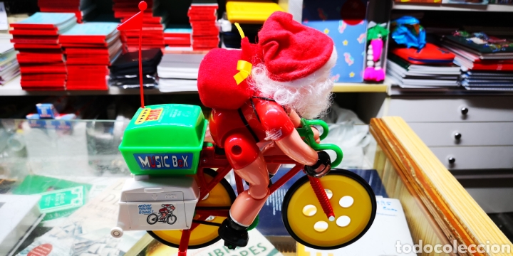 Vintage: Papa noel con bicicleta, funciona - Foto 2
