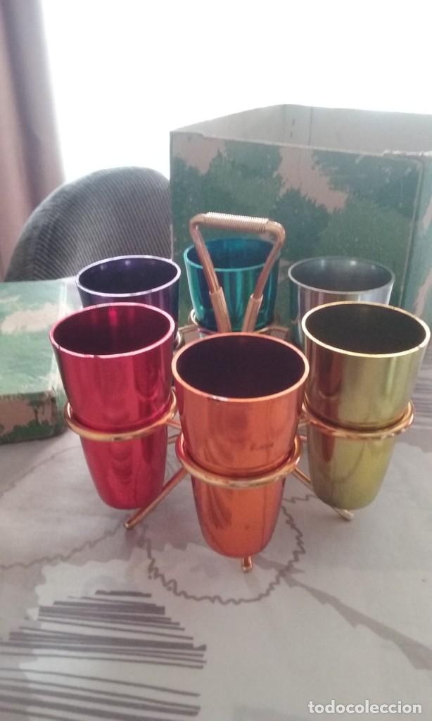 Vintage: Copas de helado pl&aacute;stico lacadas. Juego de helado, de colores