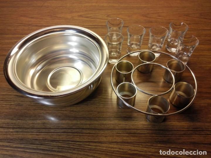 Vintage: BANDEJA LICORERA CON VASOS - Foto 2
