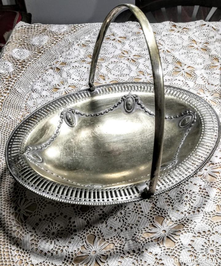 Vintage: centro de mesa o frutero de alapaca plateada