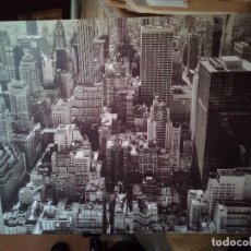 Vintage: LAMINA FOTOGRAFICA EN TELA SOBRE BASTIDOR DE UNA IMAGEN AEREA DE NUEVA YORK 70X50 CENTIMETROS
