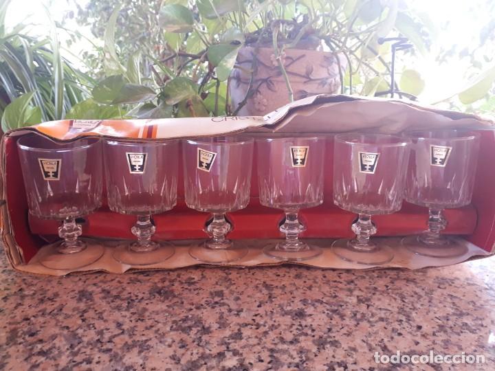 Vintage: precioso juego de copas de vino, vicrila