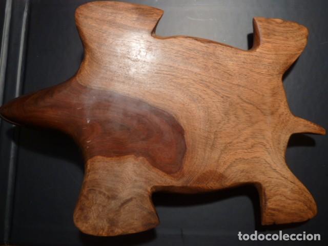 Vintage: Tortuga cenicero. Madera maciza. - Foto 7