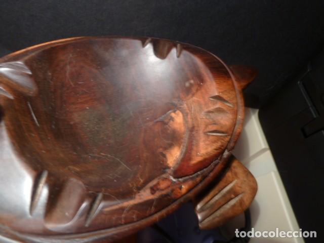 Vintage: Tortuga cenicero. Madera maciza. - Foto 10