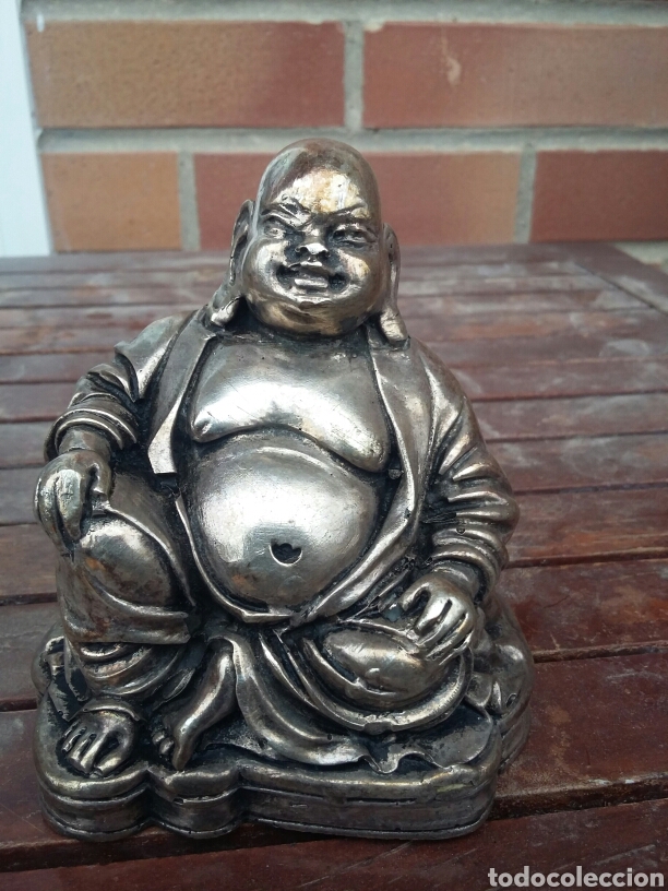 Vintage: Figura de buda en metal
