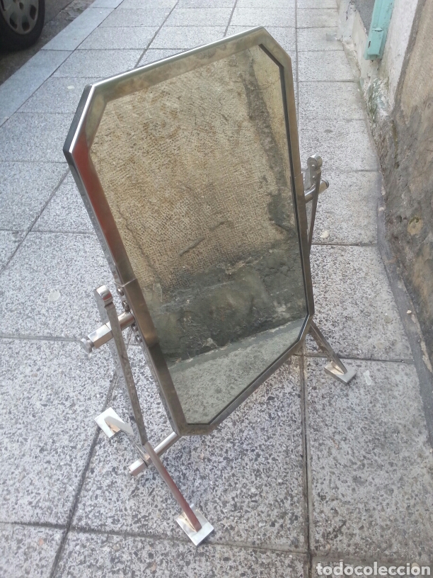 Vintage: ESPEJO ZAPATERIA ACERO INOX. TOCADOR