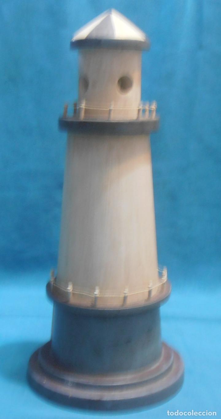 Vintage: FARO DE MADERA, PARA DECORACION MARINERA - Foto 3