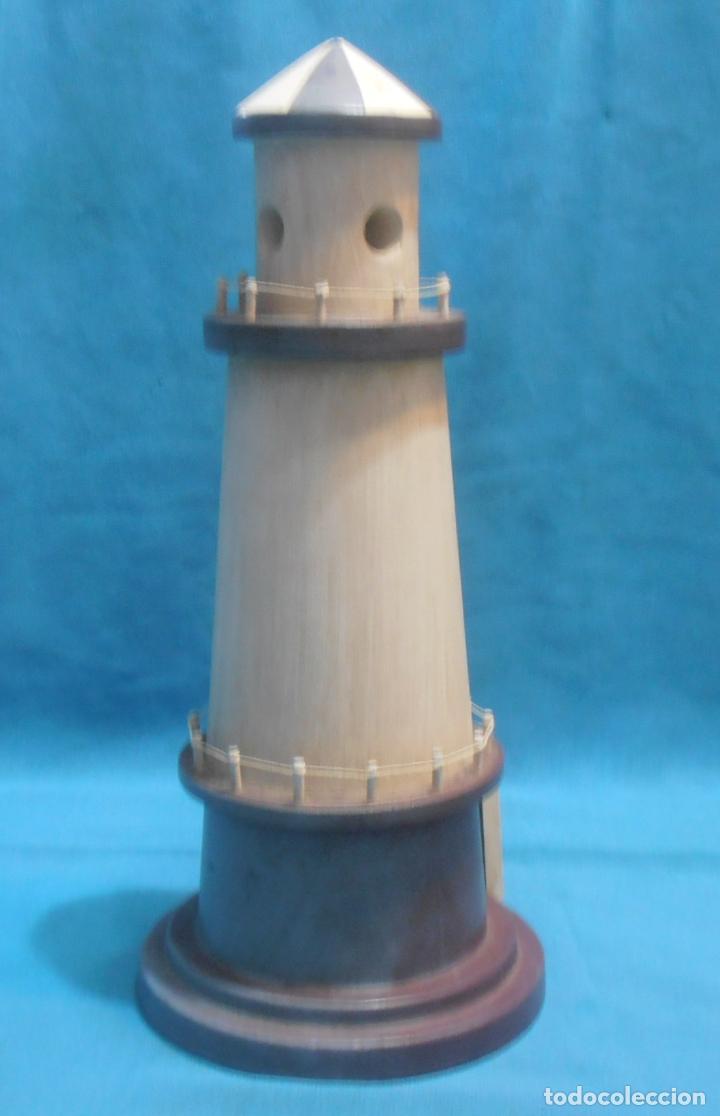 Vintage: FARO DE MADERA, PARA DECORACION MARINERA - Foto 4