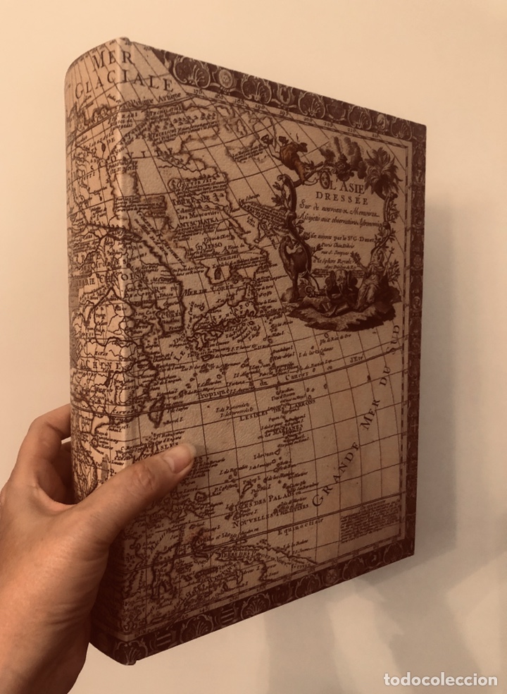 Vintage: CAJA CON FORMA DE LIBRO ATLAS DE MAPAS - Foto 4