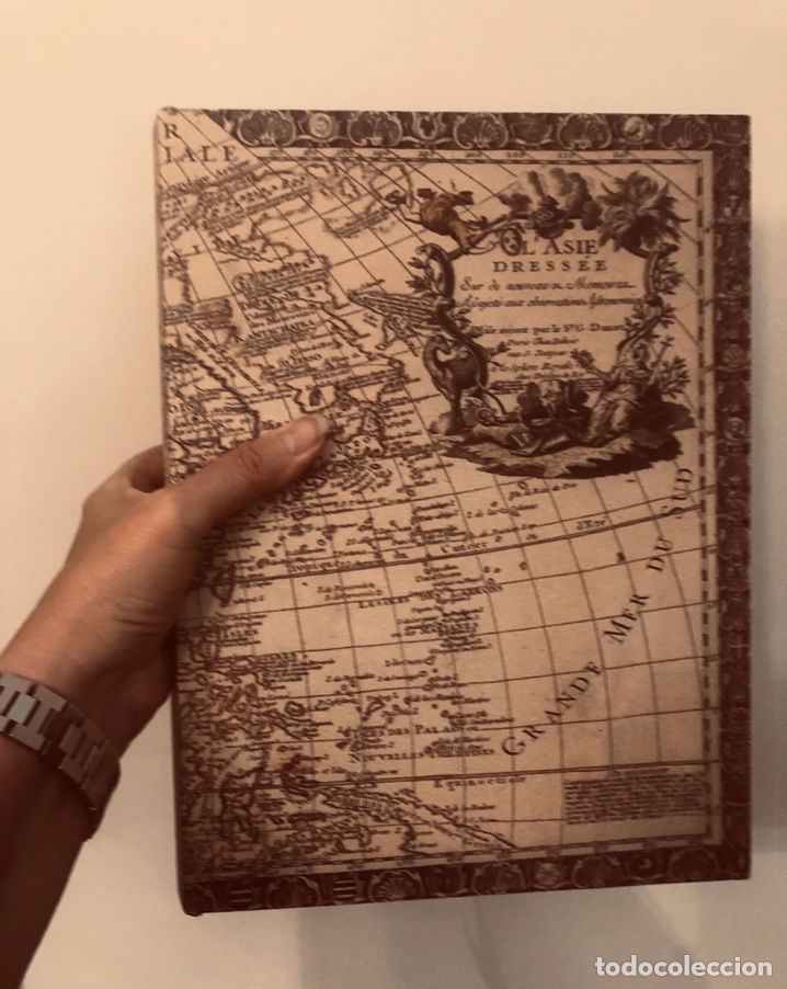 Vintage: CAJA CON FORMA DE LIBRO ATLAS DE MAPAS - Foto 9