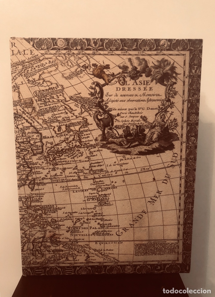 Vintage: CAJA CON FORMA DE LIBRO ATLAS DE MAPAS - Foto 13