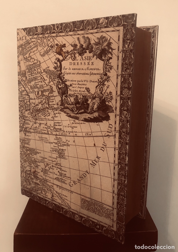 Vintage: CAJA CON FORMA DE LIBRO ATLAS DE MAPAS - Foto 14