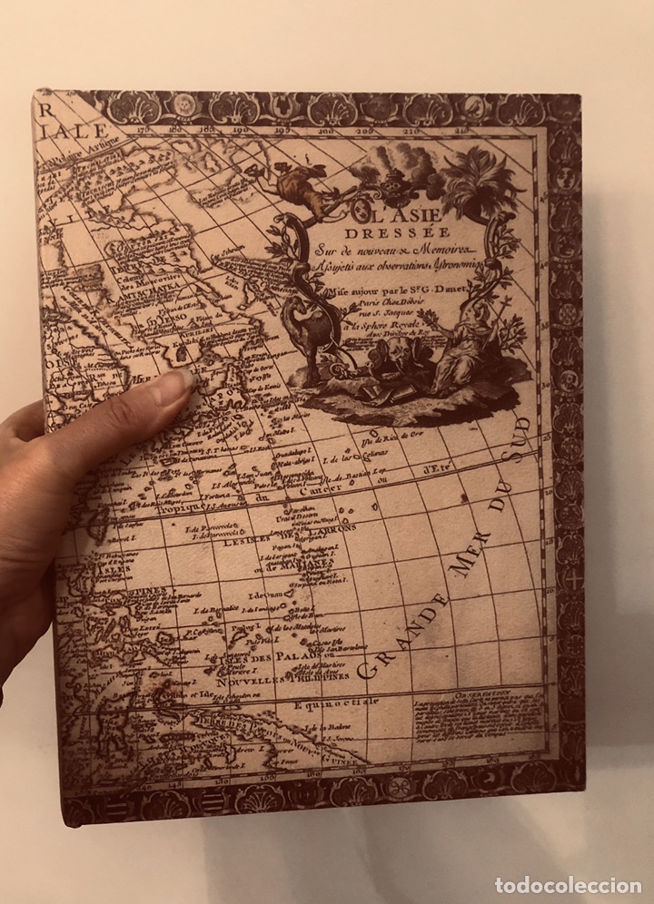 Vintage: CAJA CON FORMA DE LIBRO ATLAS DE MAPAS - Foto 17