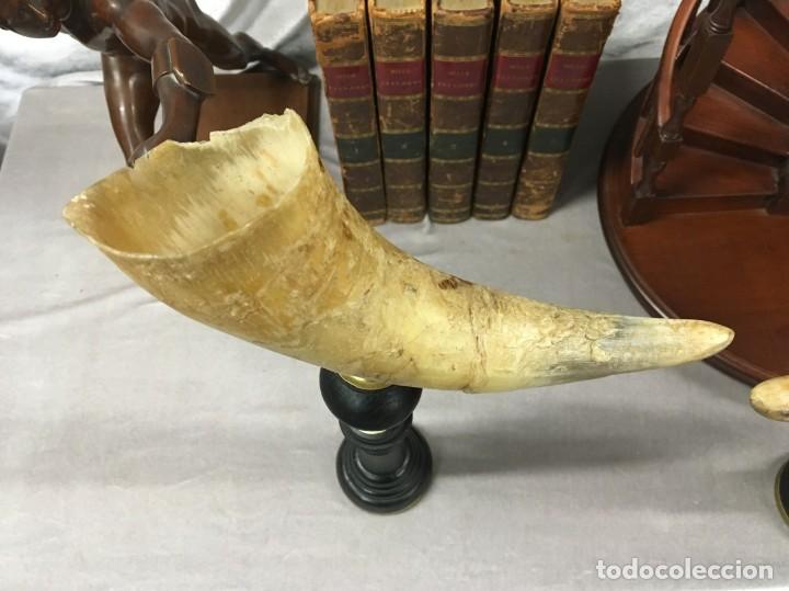 Vintage: Pareja de Cuernos Objeto de Decoraci&oacute;n de Escritorio - Foto 4