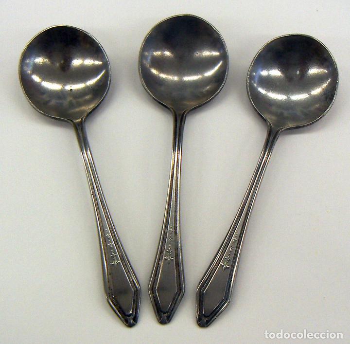 Vintage: 3 cucharas continental silver plate 1886 - Foto 1