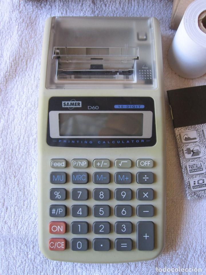Vintage: CALCULADORA CON IMPRESORA SAMER D60 / &iexcl;&iexcl;&iexcl;&iexcl;&iexcl;NUEVA!!!!!!! - Foto 2