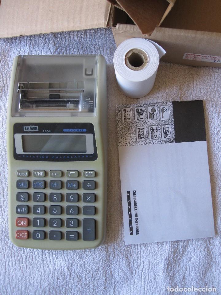 Vintage: CALCULADORA CON IMPRESORA SAMER D60 / &iexcl;&iexcl;&iexcl;&iexcl;&iexcl;NUEVA!!!!!!! - Foto 4