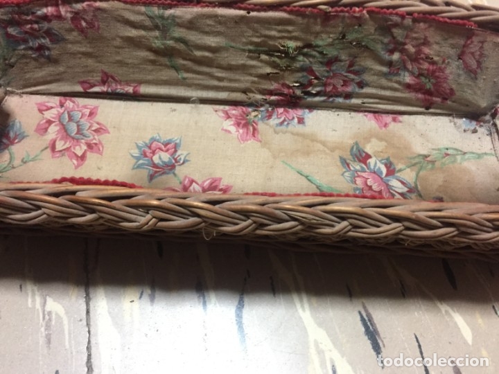 Vintage: CESTA COSTURERO DE MIMBRE - Foto 4