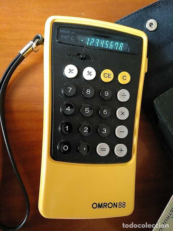 Calculatrice  OMRON 8  Vintage old School Vert Led .1970