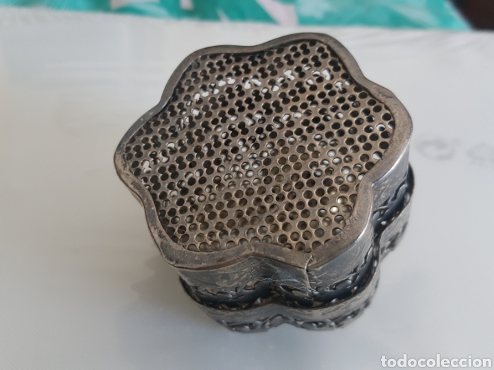 Vintage: Caja met&aacute;lica con flor - Foto 3