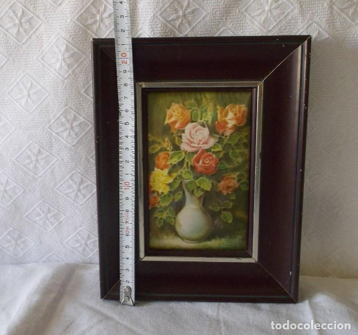 Vintage: CUADRO PINTADO EN LAMINA DE SEDA-VINTAGE - Foto 5