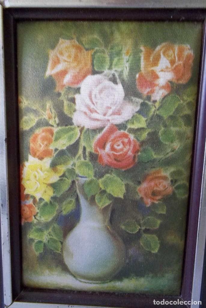 Vintage: CUADRO PINTADO EN LAMINA DE SEDA-VINTAGE - Foto 8