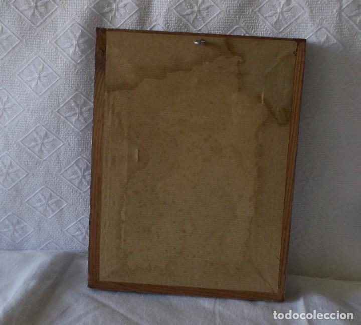 Vintage: CUADRO PINTADO EN LAMINA DE SEDA-VINTAGE - Foto 10