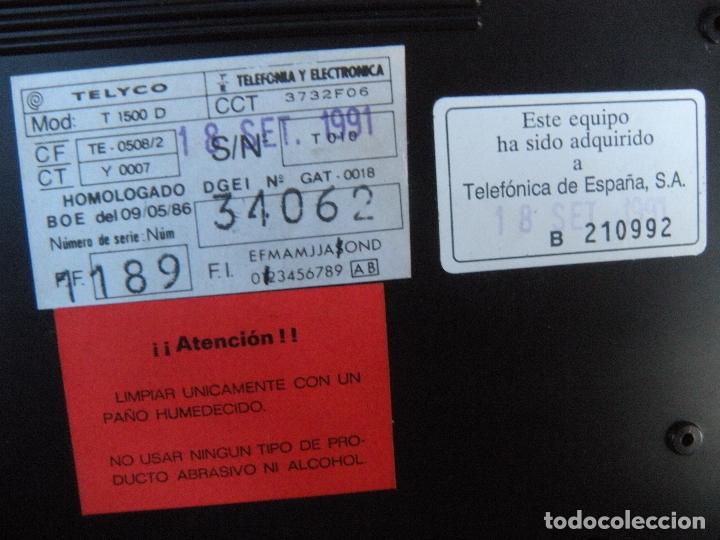 Vintage: TEL&Eacute;FONO TELYCO 1991 TELEF&Oacute;NICA EJECUT&Iacute;VO - Foto 5