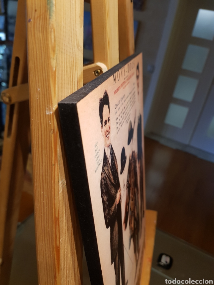 Vintage: Cuadro en madera de recortable antiguo Charlie Chaplin - Foto 5