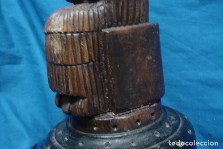 Vintage: GRAN TALLA EN MADERA CON FIRMA - Foto 7