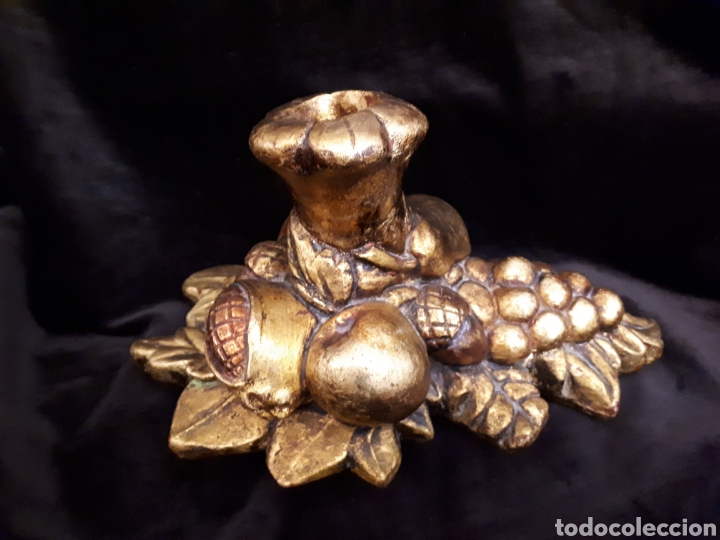 Vintage: Candelabro palmatoria dorado - Foto 2