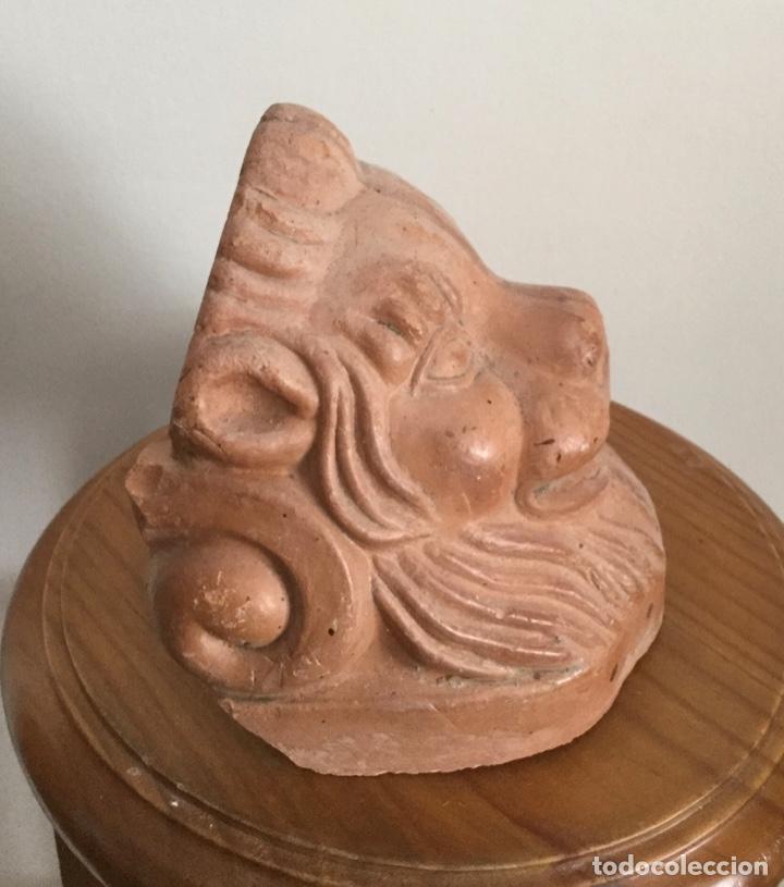 Vintage: ABEZA DE LEON DE TERRACOTA - Foto 2