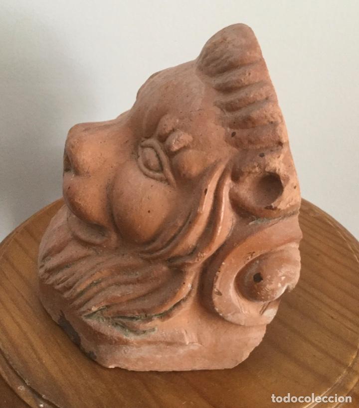 Vintage: ABEZA DE LEON DE TERRACOTA - Foto 3