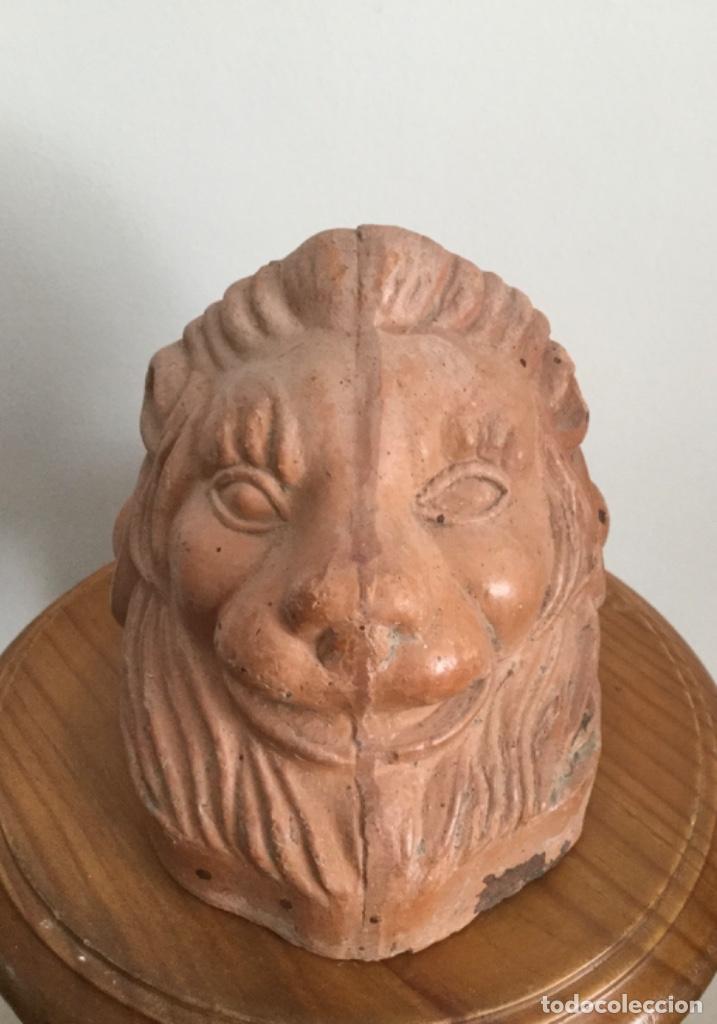 Vintage: ABEZA DE LEON DE TERRACOTA - Foto 5