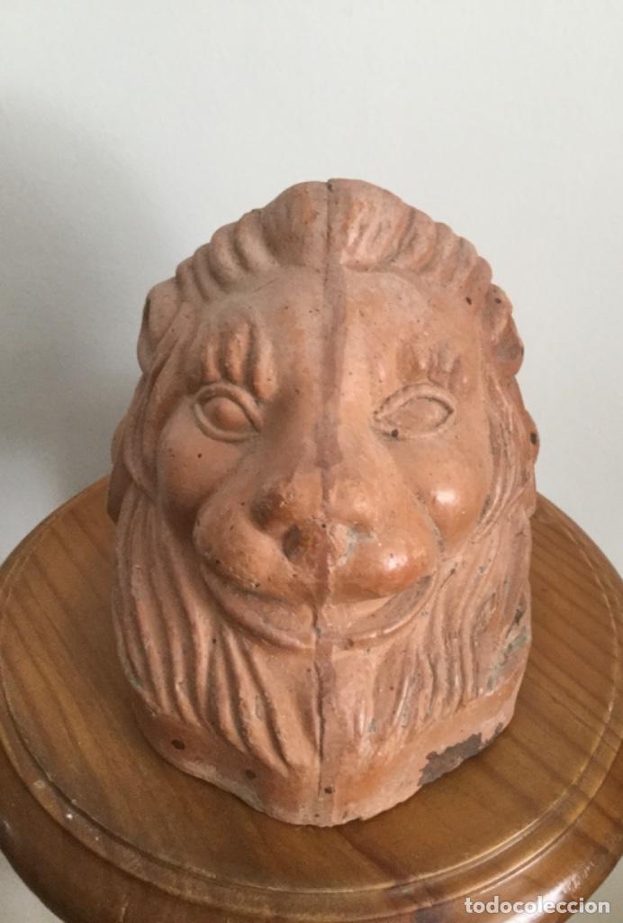 Vintage: ABEZA DE LEON DE TERRACOTA - Foto 6