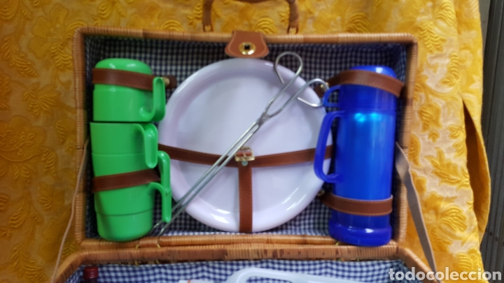 Vintage: CESTA-MALETA DE PICNIC VINTAGE - Foto 3
