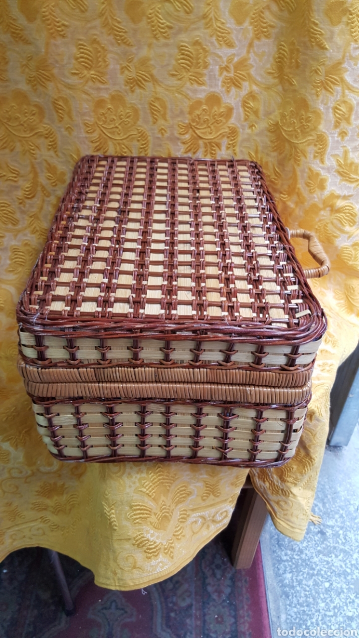 Vintage: CESTA-MALETA DE PICNIC VINTAGE - Foto 9