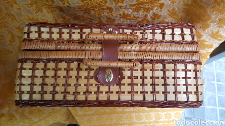 Vintage: CESTA-MALETA DE PICNIC VINTAGE - Foto 14