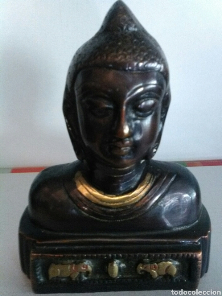 Vintage: ESCULTURA BUSTO DE BUDA BRONCE. - Foto 3
