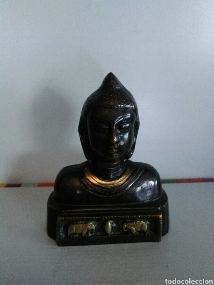 Vintage: ESCULTURA BUSTO DE BUDA BRONCE. - Foto 4