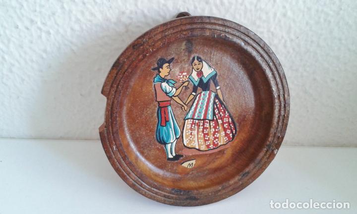 Vintage: PLATO DE MADERA RECUERDO DE MALLORCA. RETRO VINTAGE. A&Ntilde;OS 60-70