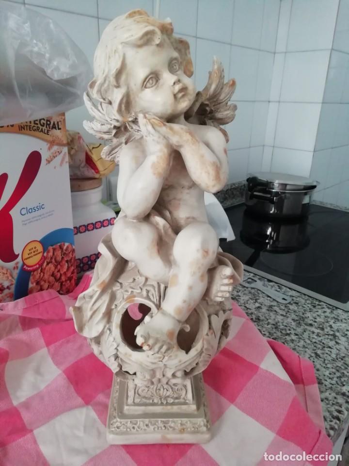 Vintage: FIGURA DE PLASTICO ANGEL EN BUEN ESTADO PARA DECORACI&Oacute;N HOGAR.