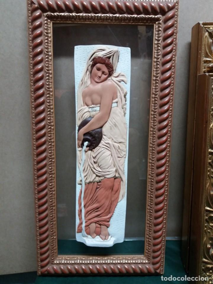 Vintage: CUADRO CRISTAL CON IMAGEN MUJER